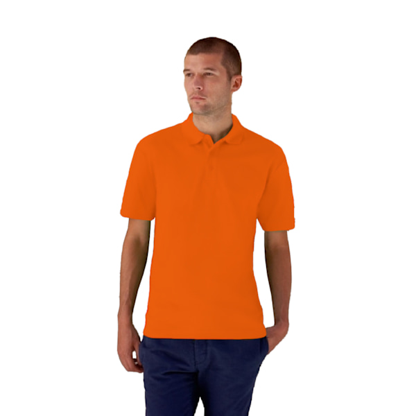 Fruit Of The Loom Herr 65/35 Pique Kortärmad Polotröja M Eller Orange M