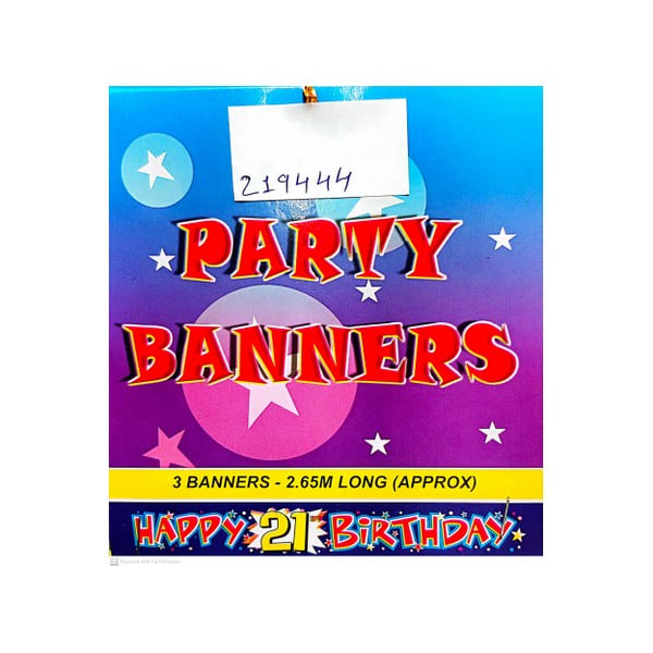The Expressions Factory 21st Birthday Banner (3-pack) One Size Multicoloured One Size