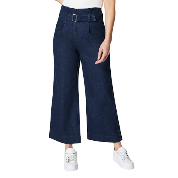 Principles Dam/Dam Belted Petite Wide Leg Jeans 20 UK Ind Indigo 20 UK