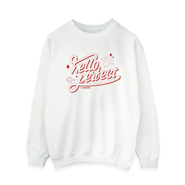 Netflix Dam/Kvinnor Sex Education Hello Perfect Sweatshirt L White L