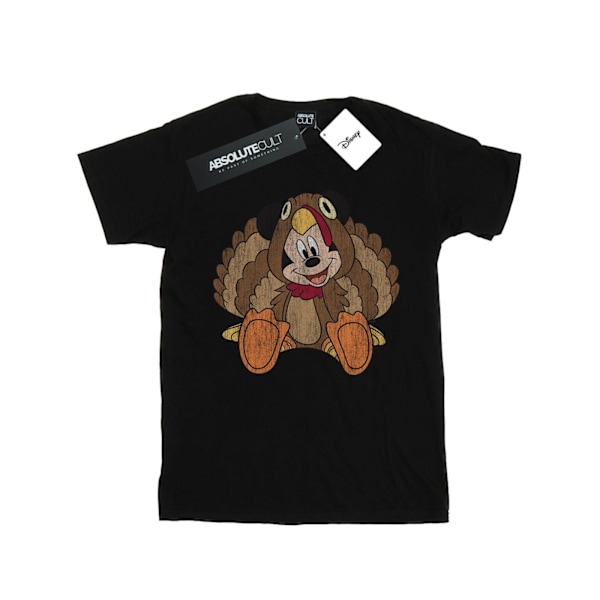 Disney Girls Mickey Mouse Thanksgiving Turkey Costume Bomull T-Shirt 9-11 År Svart Black 9-11 Years