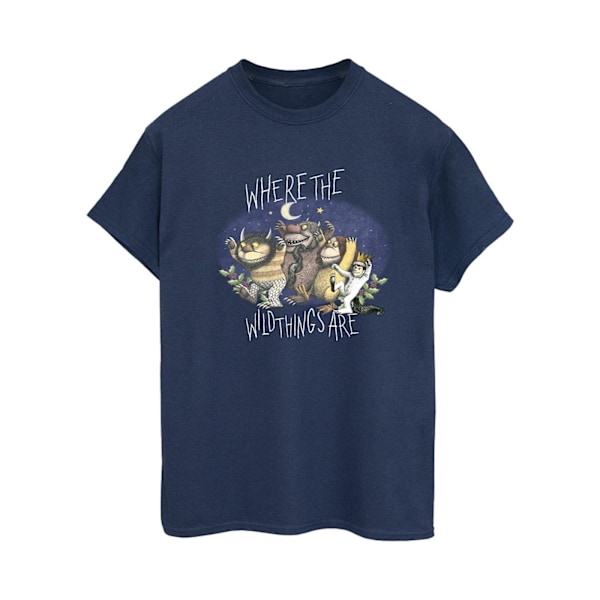 Where The Wild Things Are Dam T-shirt i bomull för kvinnor/damer Navy Blue M