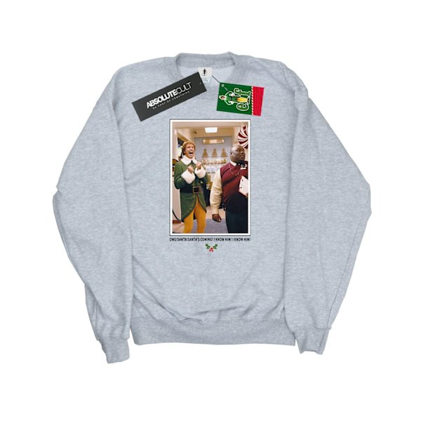 Elf Herr OMG Santa Foto Sweatshirt 3XL Sports Grey Sports Grey 3XL
