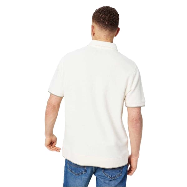 Jack Wills Herr Texturerad Normal Kortärmad Pikétröja XXL B Bone XXL
