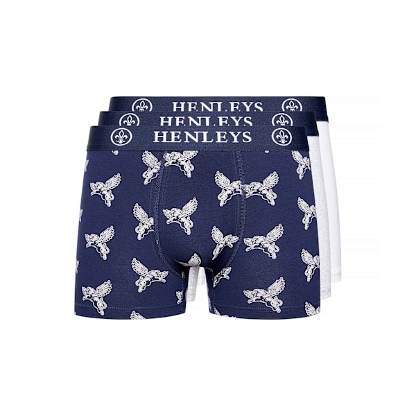 Henleys Mens Lionwing Assorted Designs Boxer Shorts (3-pack) Multicoloured L