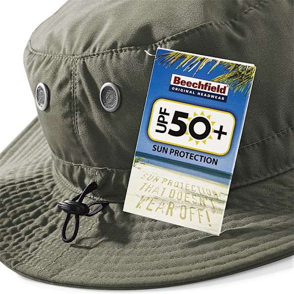 Beechfield Summer Cargo Bucket Hat / Huvudbonad (UPF50-skydd Olive Green One Size