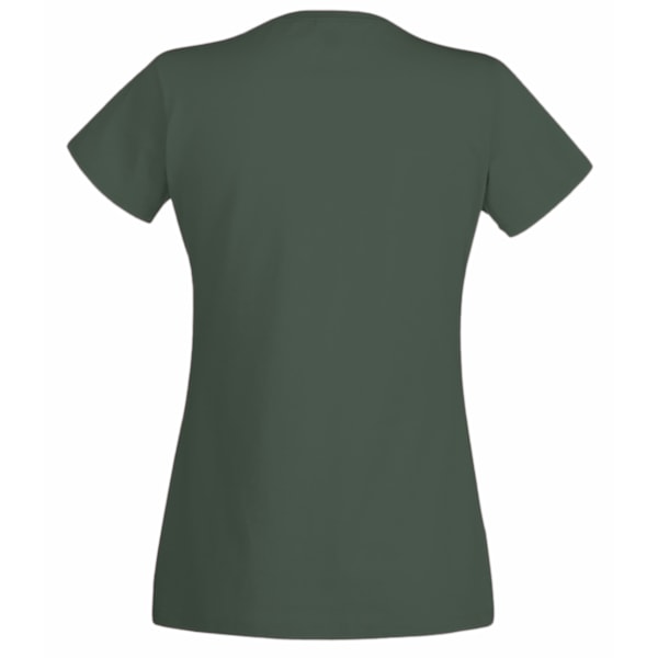 Womens/Ladies Value Fitted Short Sleeve Casual T-Shirt Large Da Dark Green Large