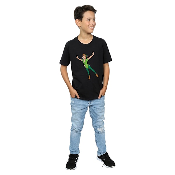 Peter Pan Boys Classic Flying Cotton T-Shirt 7-8 år Svart Black 7-8 Years