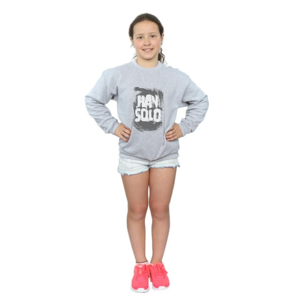 Star Wars Girls Han Solo Text Sweatshirt 7-8 Years Sports Grey Sports Grey 7-8 Years