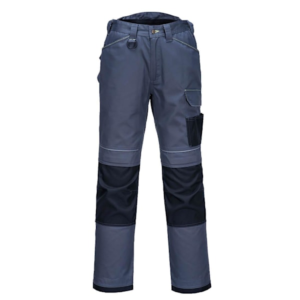 Portwest Stretch Lätta Arbetsbyxor för Män 30R Zoom Grå/Svart Zoom Grey/Black 30R