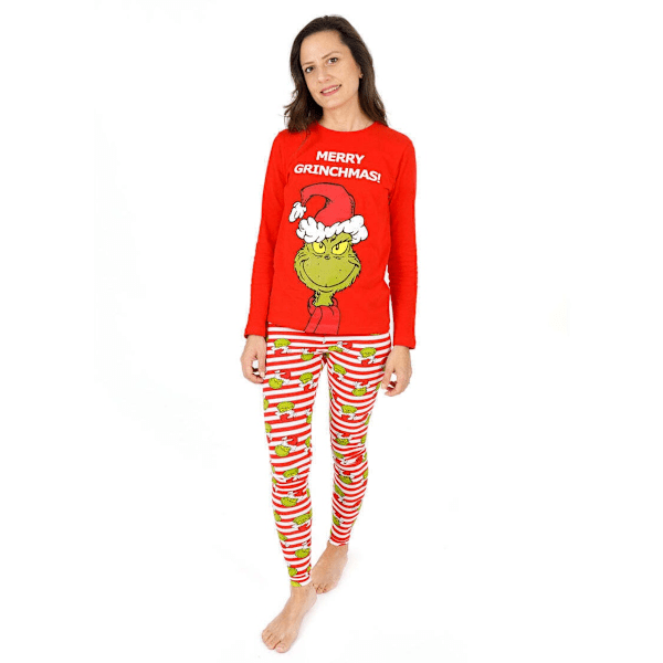 The Grinch Dam/Damjul Julpyjamas Set S Röd/Grön/Vit Red/Green/White S