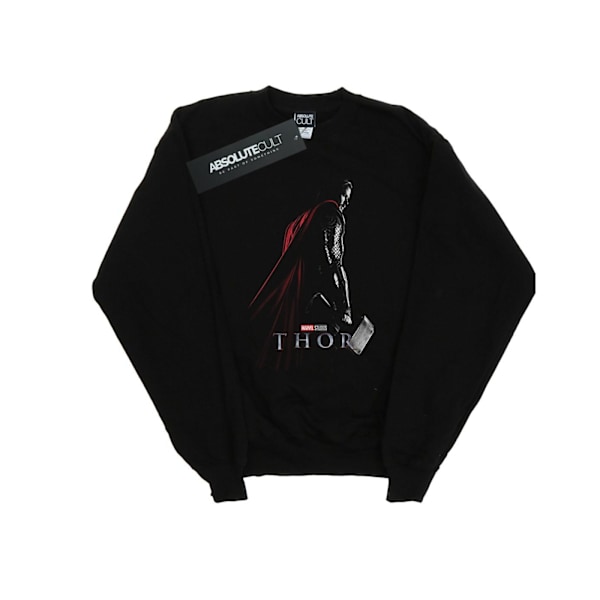 Marvel Studios Dam/Kvinnor Thor Poster Sweatshirt M Svart Black M