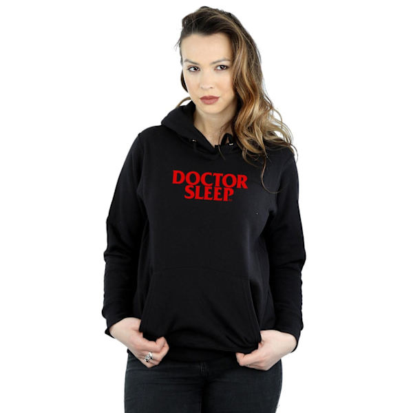 Doctor Sleep Dam/Kvinnor Text Logo Hoodie XXL Svart Black XXL