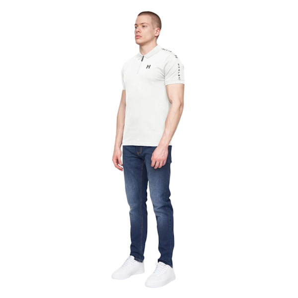 Henleys Mens Tapehen Polo Shirt XL Vit White XL