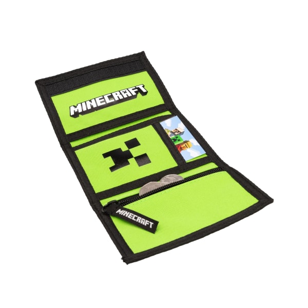 Minecraft Logo Creeper Wallet One Size Grön Green One Size