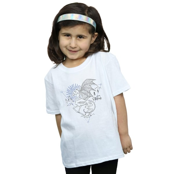 Harry Potter flickor Thestral linjekonst bomull T-shirt 12-13 år White 12-13 Years