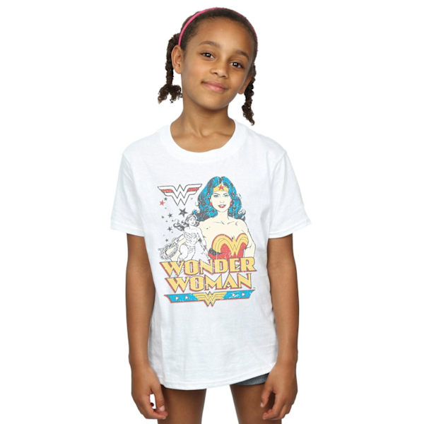 DC Comics Girls Wonder Woman Posing Bomull T-shirt 9-11 år W White 9-11 Years