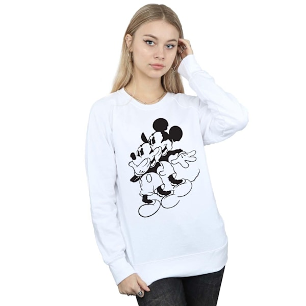 Disney Dam/Kvinnor Mickey Mouse Shake Sweatshirt S Vit White S