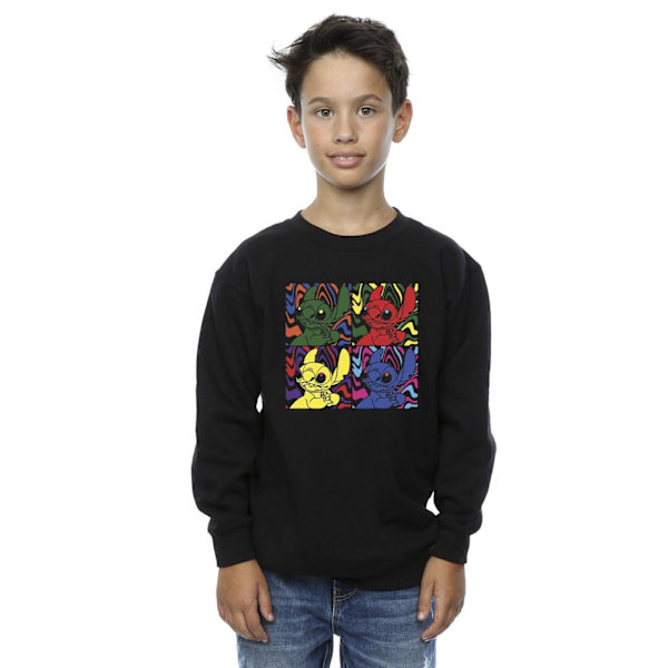 Disney Boys Lilo & Stitch Pop Art Sweatshirt 3-4 år Svart Black 3-4 Years