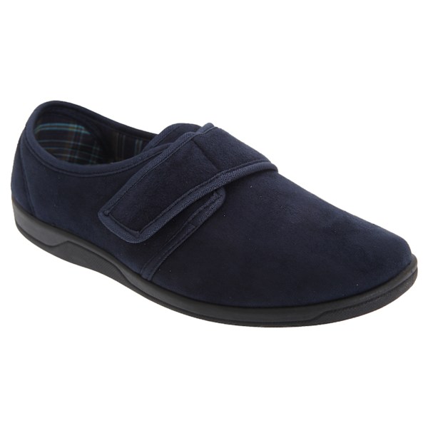 Sleepers Herr Tom Imitation Mocka Touch Fastening Tofflor 12 U Navy Blue 12 UK