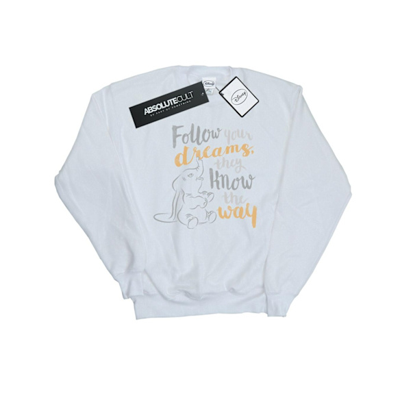 Disney Boys Dumbo Följ Din Dröm Sweatshirt 5-6 År Vit White 5-6 Years