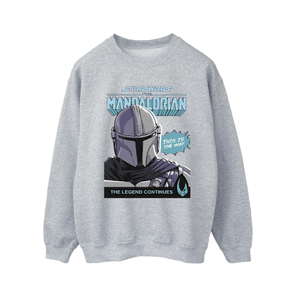 Star Wars The Mandalorian Herr Mando Comic Cover Sweatshirt S S Sports Grey S