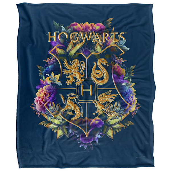 Harry Potter Hogwarts Blommig Filt One Size Flerfärgad Multicoloured One Size