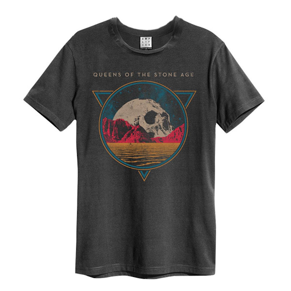 Amplified Unisex Vuxen Skull Planet Queens Of The Stone Age T-shirt Charcoal L