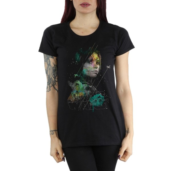 Star Wars Dam/Kvinnor Rogue One Jyn Erso Digital Bomull T-shirt Black XL