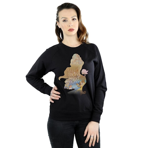 Disney Princess Dam/Damer Belle Fylld Silhuett Sweatshirt Black XXL