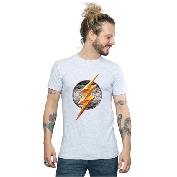 DC Comics Justice League Movie Flash Emblem T-Shirt XL Spo Sports Grey XL