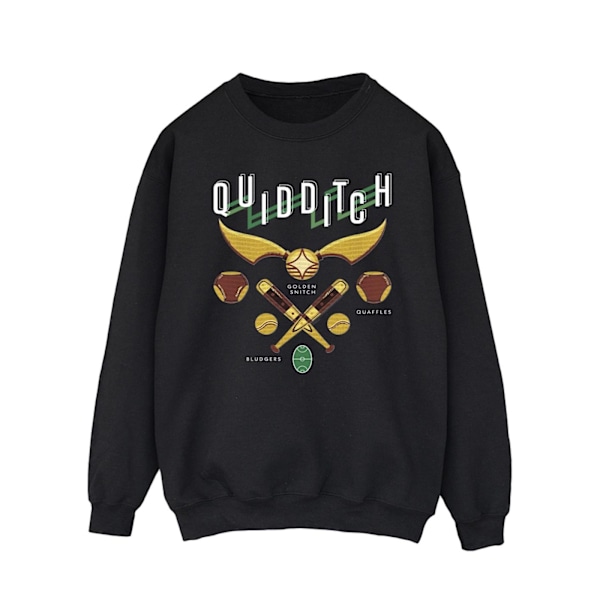 Harry Potter Quidditch Bludgers Quaffles Sweatshirt för män, M, svart Black M