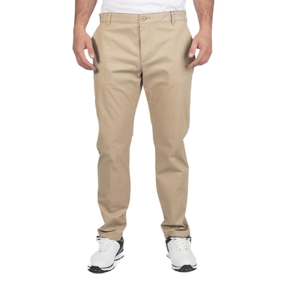 Island Green Stretch Chino Avsmalnande Golfbyxor för Män 40L Sten Stone 40L