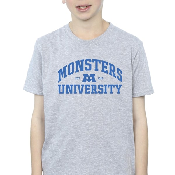 Disney Boys Monsters University Logo T-Shirt 9-11 år Sport Sports Grey 9-11 Years