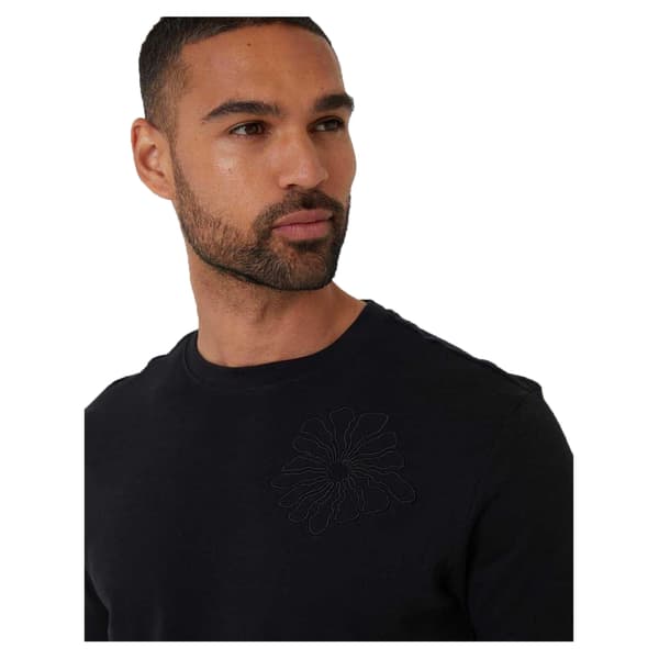 Threadbare Herr Broderad Blommig Regular T-Shirt S Svart Black S