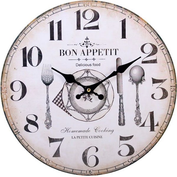 Something Different 34cm Bon Appetit Klocka One Size Vit White One Size