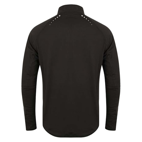 Tombo Herr Långärmad Zip Neck Performance Top XS Svart Black XS