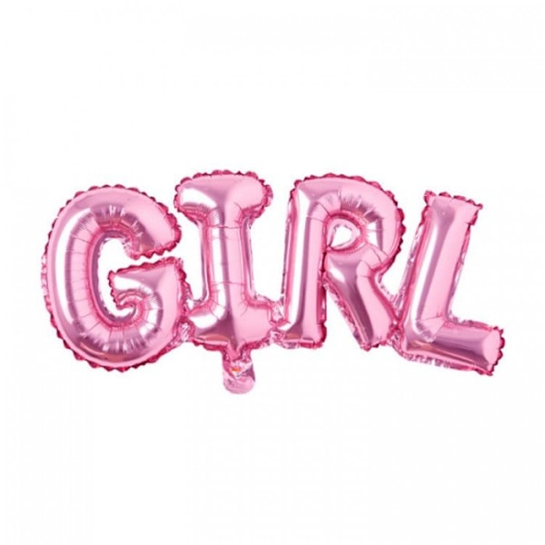 Realmax Girl Text Folieballong En Storlek Rosa Pink One Size