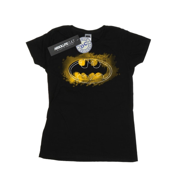 DC Comics Dam/Dam Batman Spray Logotyp bomull T-shirt L Svart Black L