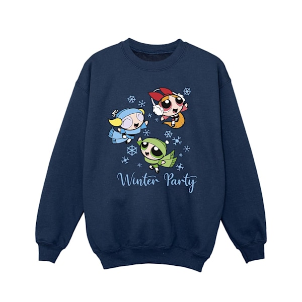 Powerpuff Girls Girls Girls Vinterfest Sweatshirt 3-4 år Navy Blue 3-4 Years
