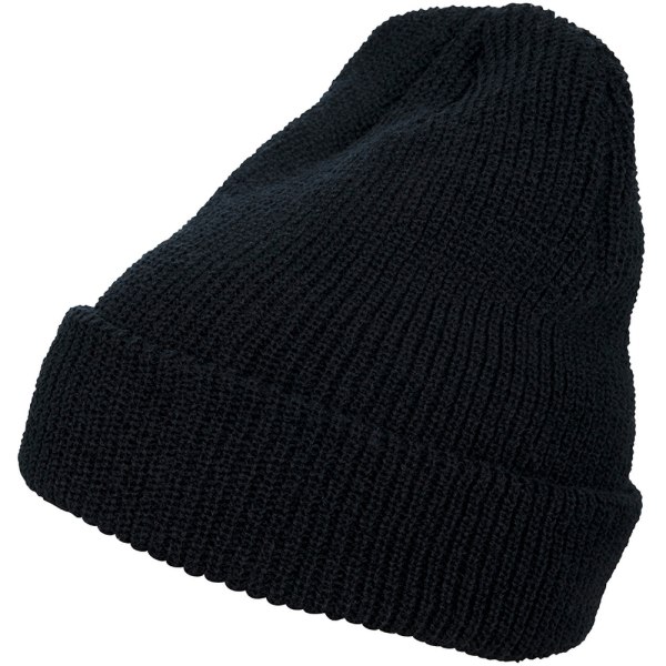Flexfit Unisex Long Knit Beanie One Size Svart Black One Size