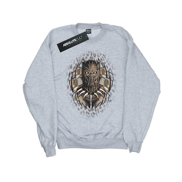 Marvel Girls Black Panther Gold Killmonger Sweatshirt 12-13 År Sports Grey 12-13 Years