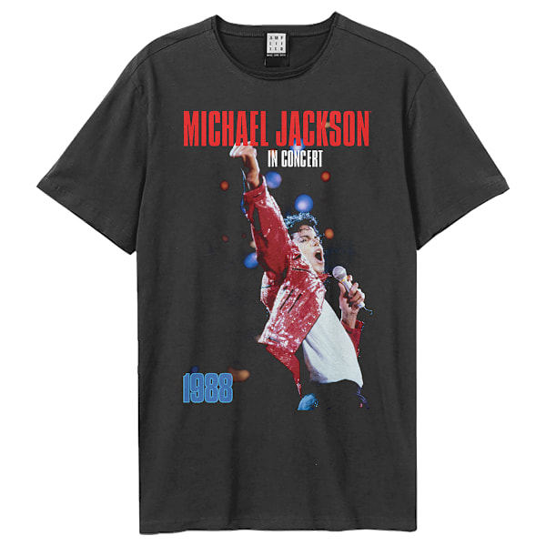 Amplified Unisex Vuxen 1988 Live In Concert Michael Jackson T-S Charcoal XL