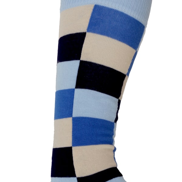Hackett Mens Quad Block Crew Socks One Size Blue Blue One Size