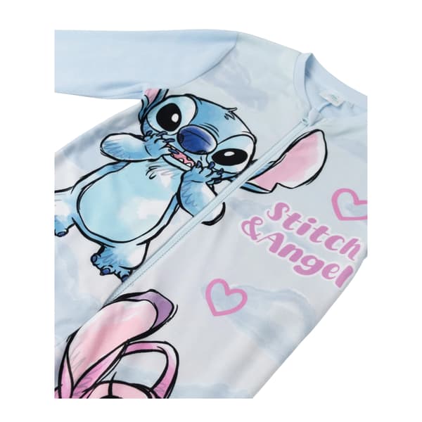 Lilo & Stitch Flickor Lilo & Stitch Helkroppsnattkläder 5-6 år Blue 5-6 Years