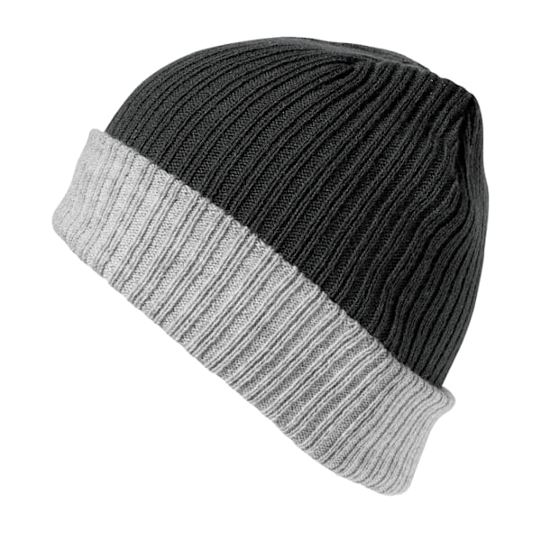 Result Winter Essentials Unisex Vuxen Dubbellagers Mössa En Storlek Black/Grey One Size
