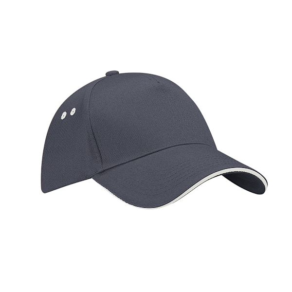 Beechfield Unisex Ultimate 5 Panel Contrast Baseball Cap Med S Graphite/Oyster Grey One Size