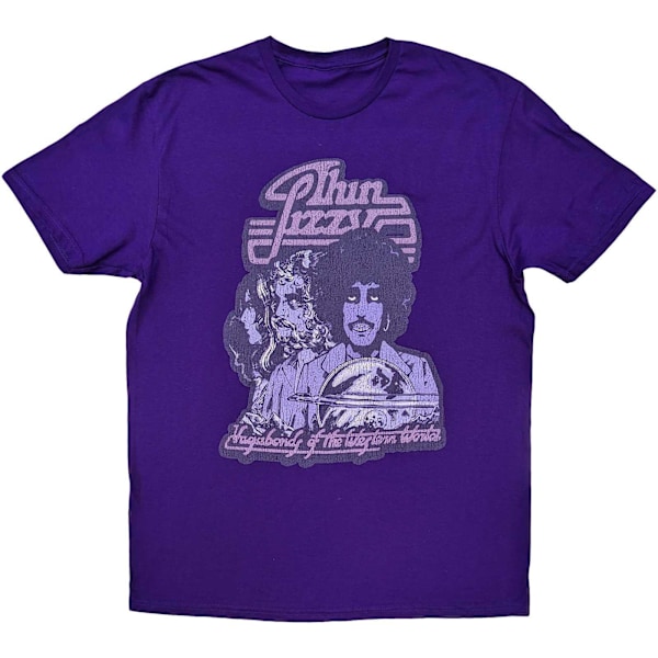 Thin Lizzy Unisex Adult Vagabonds Of The Western World Distress Purple XXL