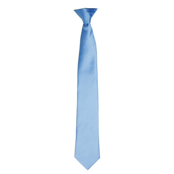 Premier Colours Herr Satin Clip Tie En storlek Mid Blue Mid Blue One size