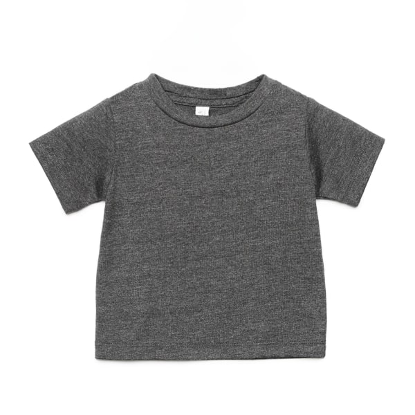 Bella + Canvas Baby Jersey T-shirt 3-6 månader Mörkgrå Ljung Dark Grey Heather 3-6 Months